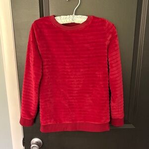 Cat & Jack Red faux fur top size large 10/12